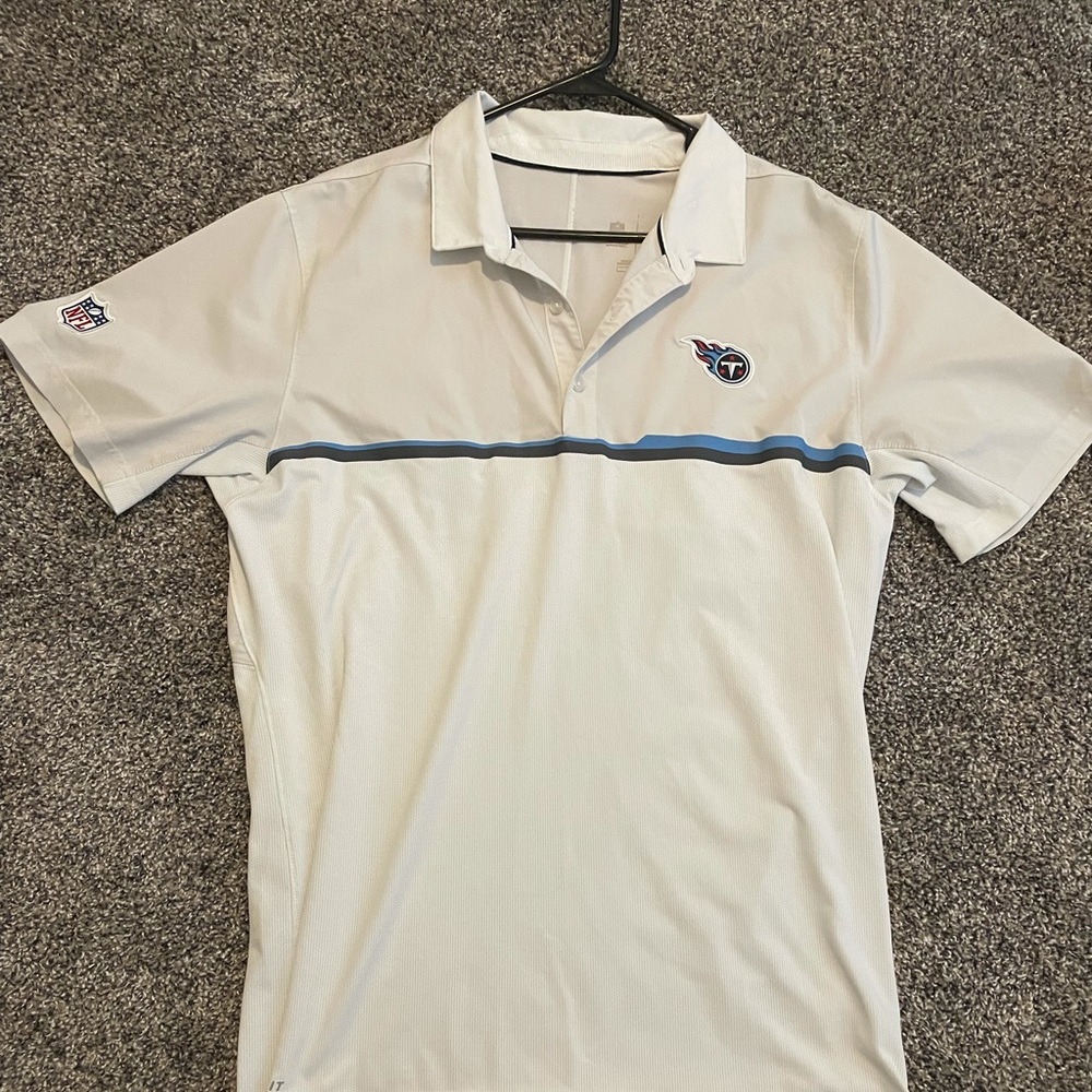 Titans White Golf Polo